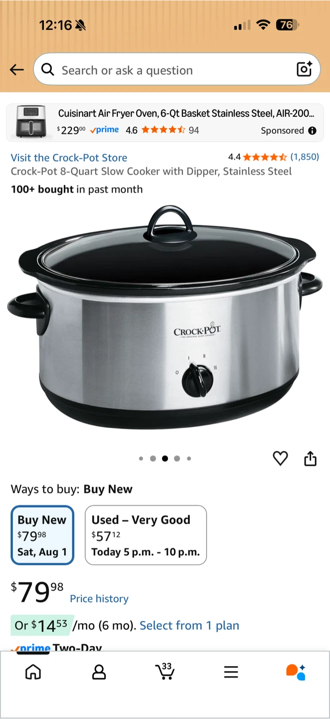 Crock-Pot 8-Quart Slow Cooker
