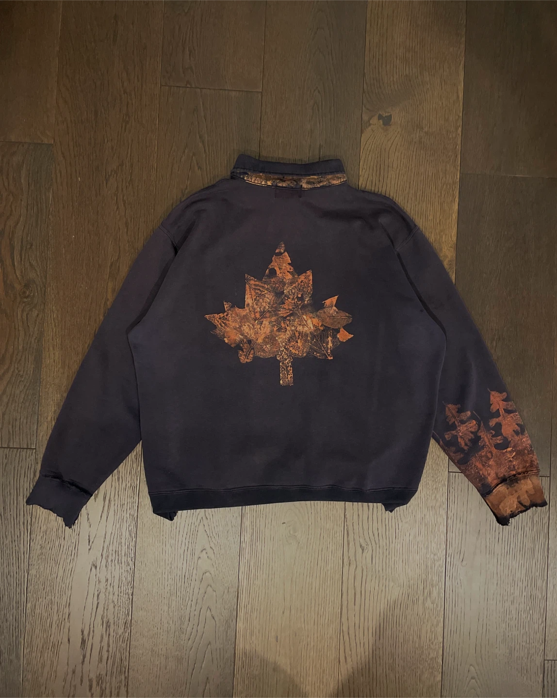 Roots Canada Quarter Zip Sweatshirt with Maple Leaf Graphic - photo 2