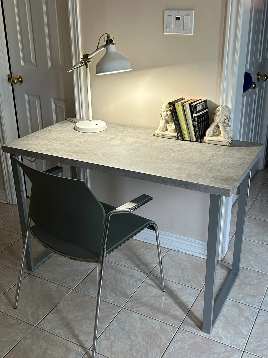 Grey Faux Concrete Desk