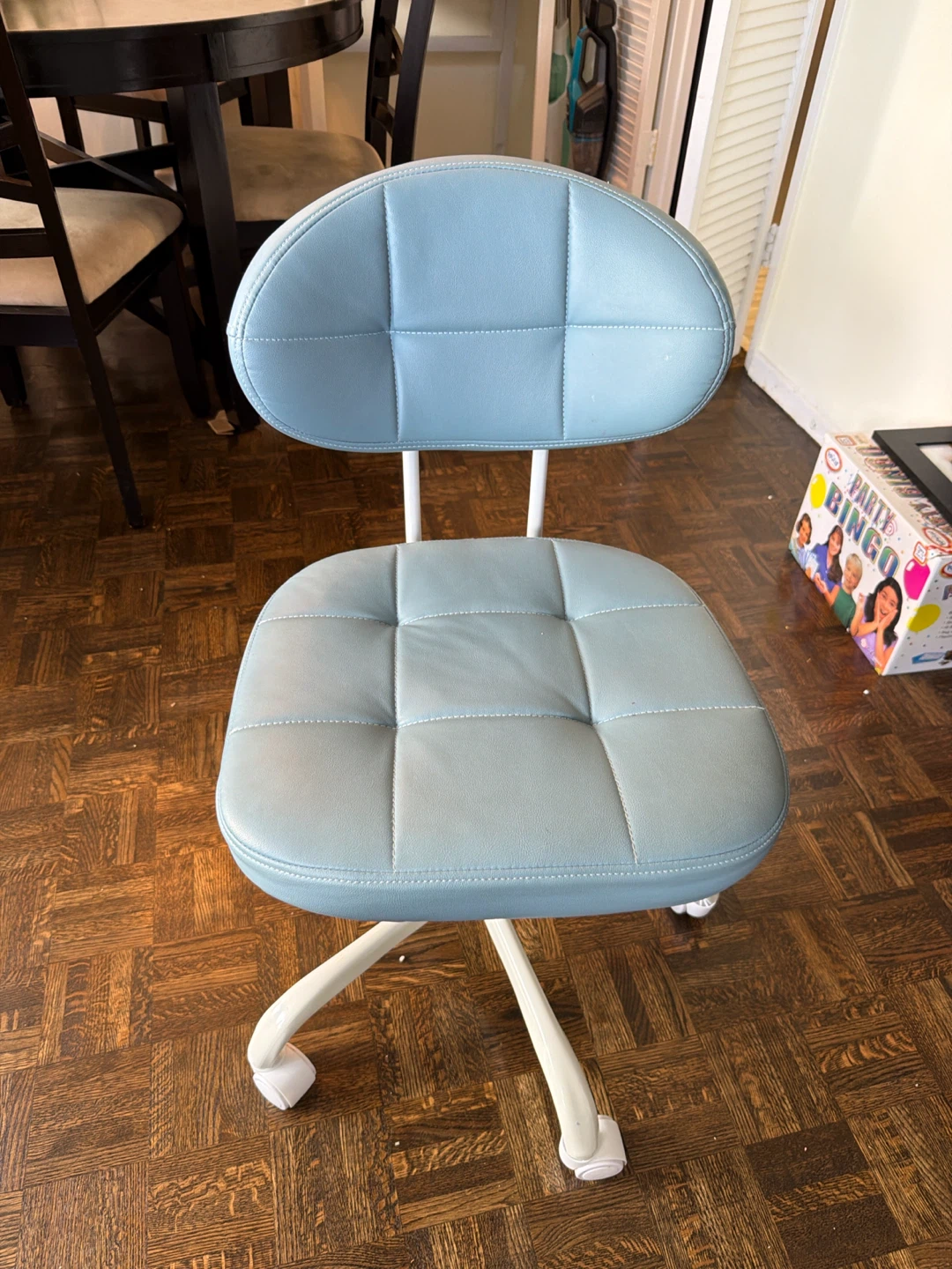 Blue Office Chair with Wheels