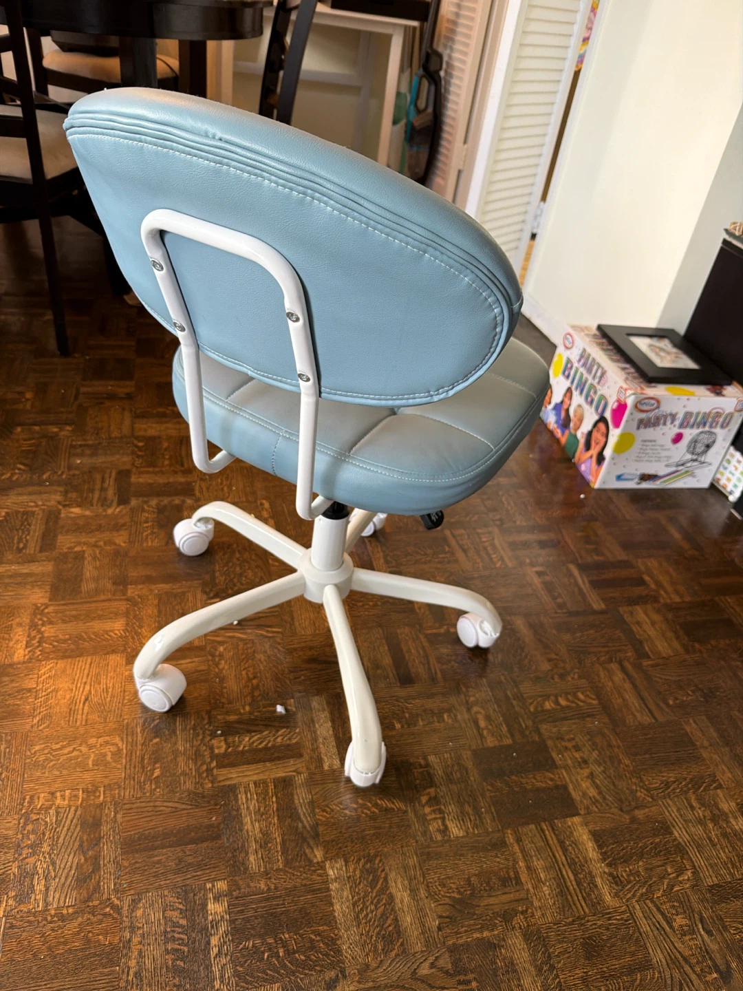 Blue Office Chair with Wheels - photo 2