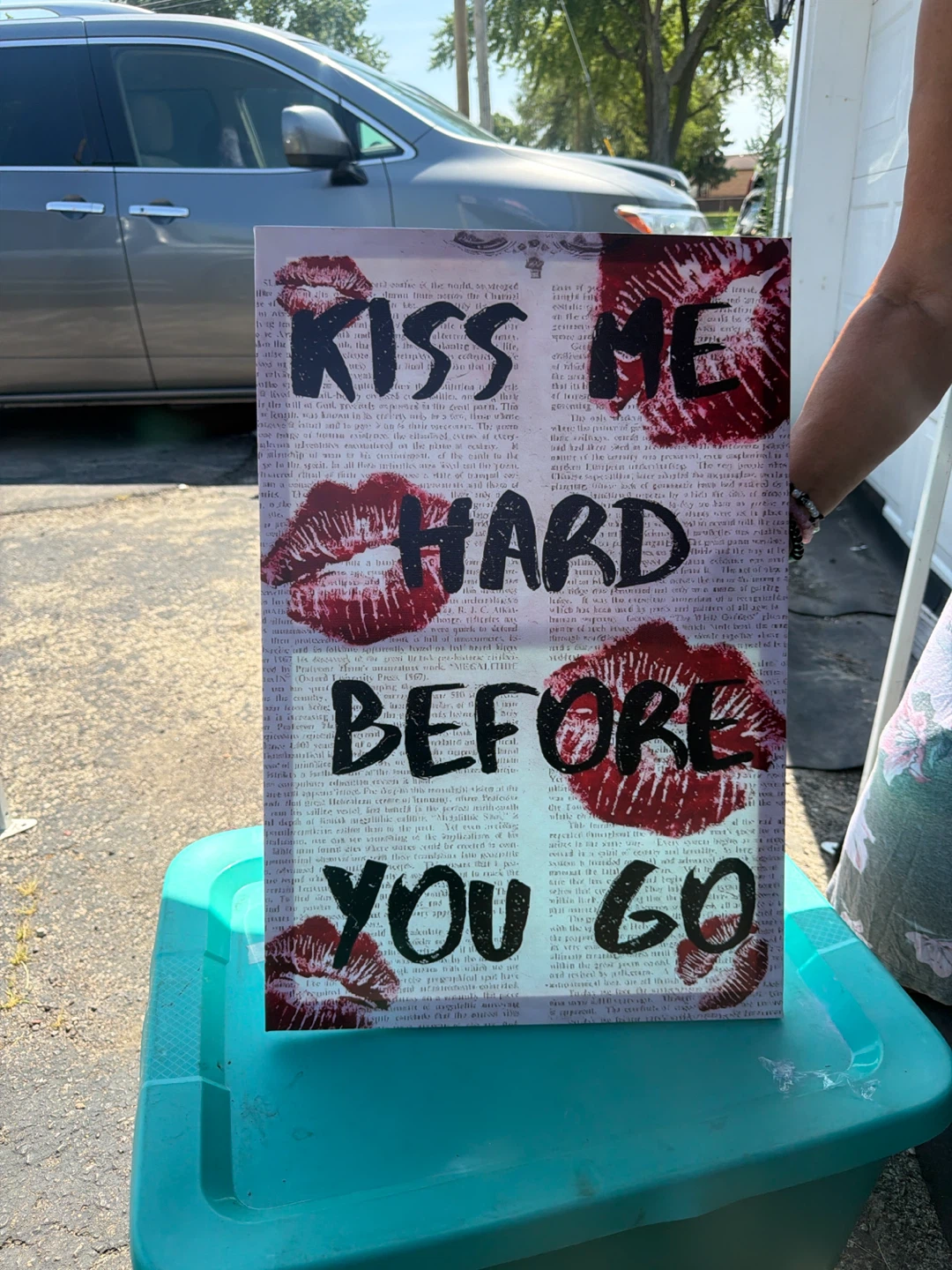 Kiss Me Hard Before You Go Wall Art