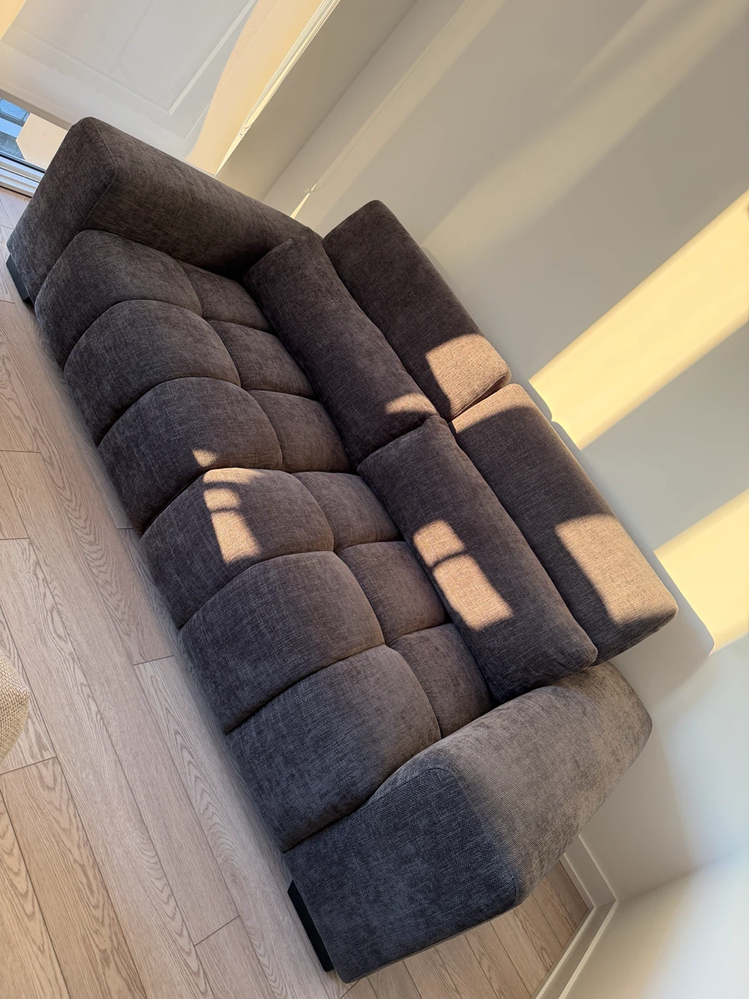 Luxury Dark Grey Tufted Sofa - photo 5