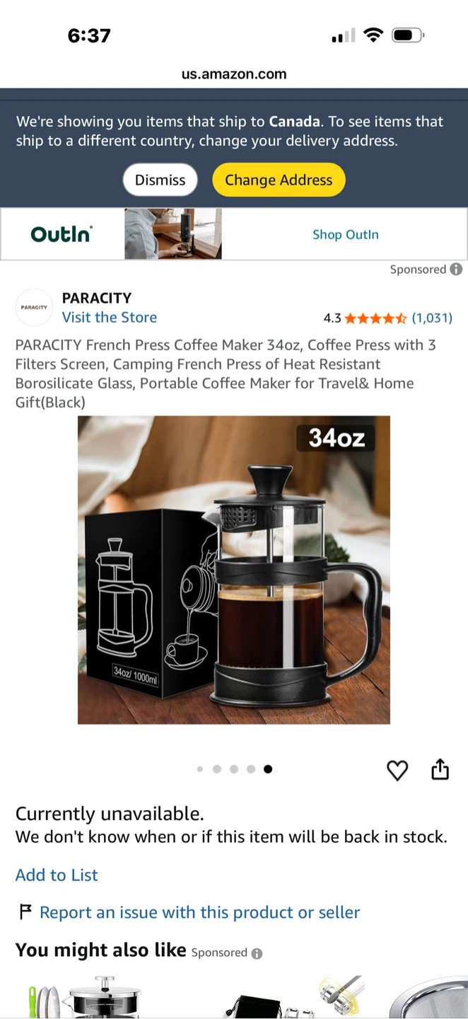 PARACITY French Press Coffee Maker 34oz Black - photo 2