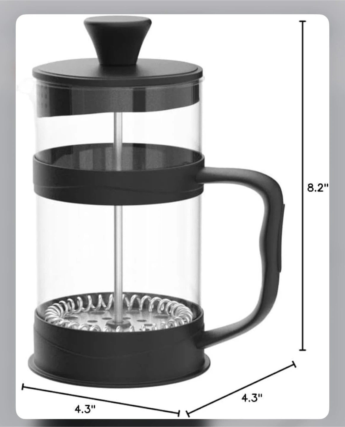 PARACITY French Press Coffee Maker 34oz Black