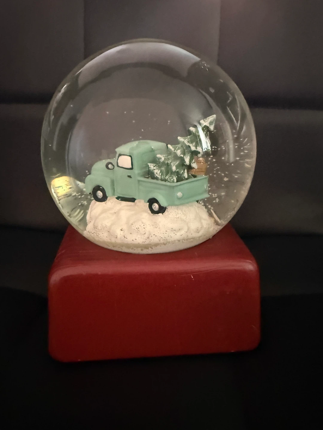 Christmas Snow Globe with Truck and Tree - photo 5