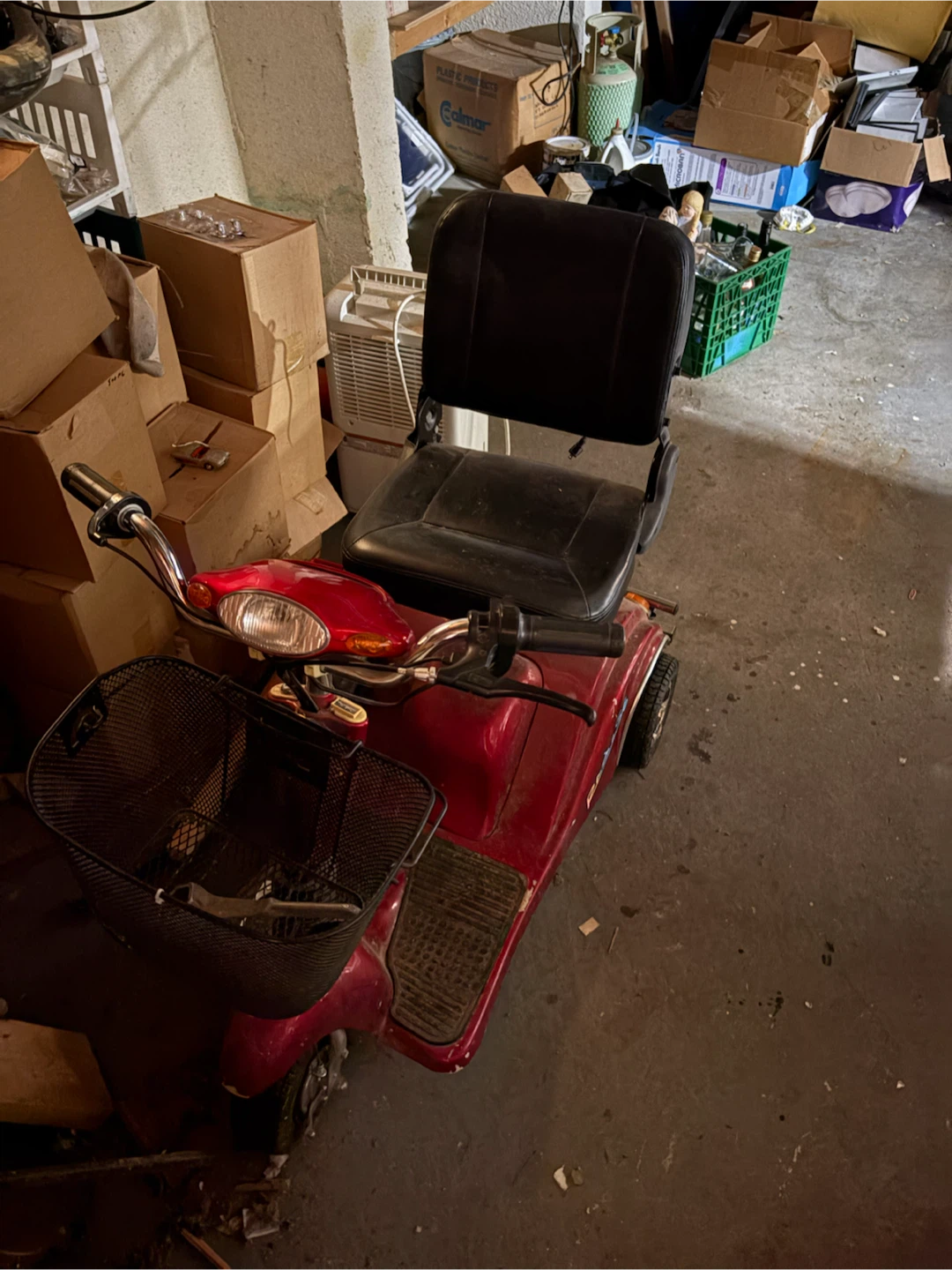 Red Mobility Scooter with Basket - photo 2