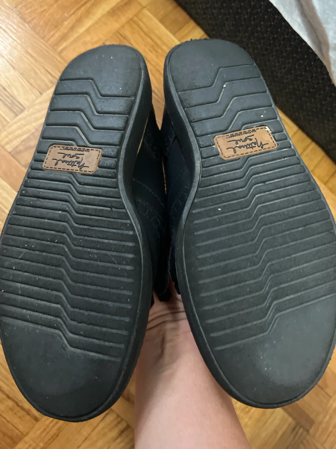 Natural Soul Black Loafers with Fringe & Buckle - photo 3