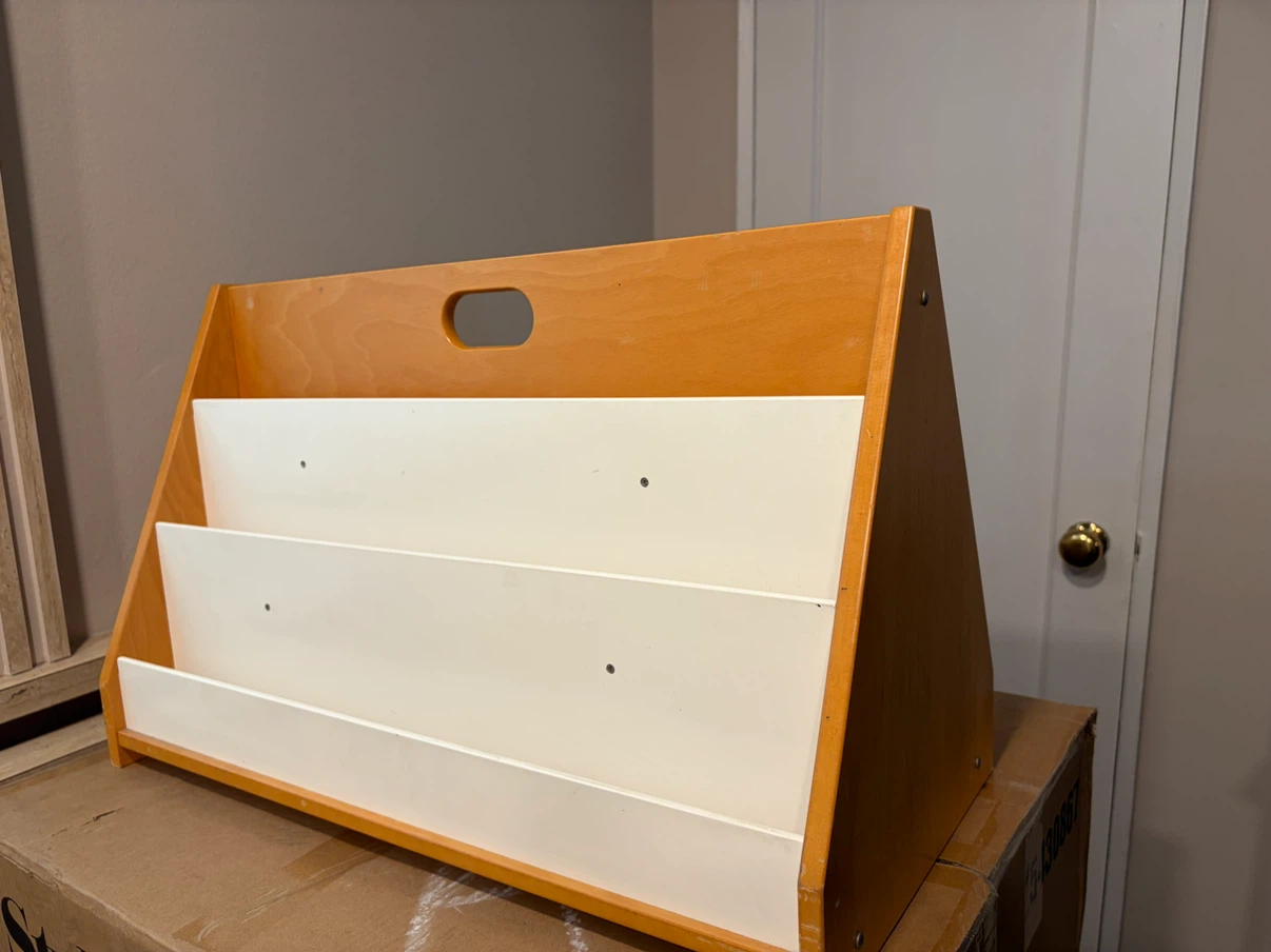 Wooden Book and Magazine Holder