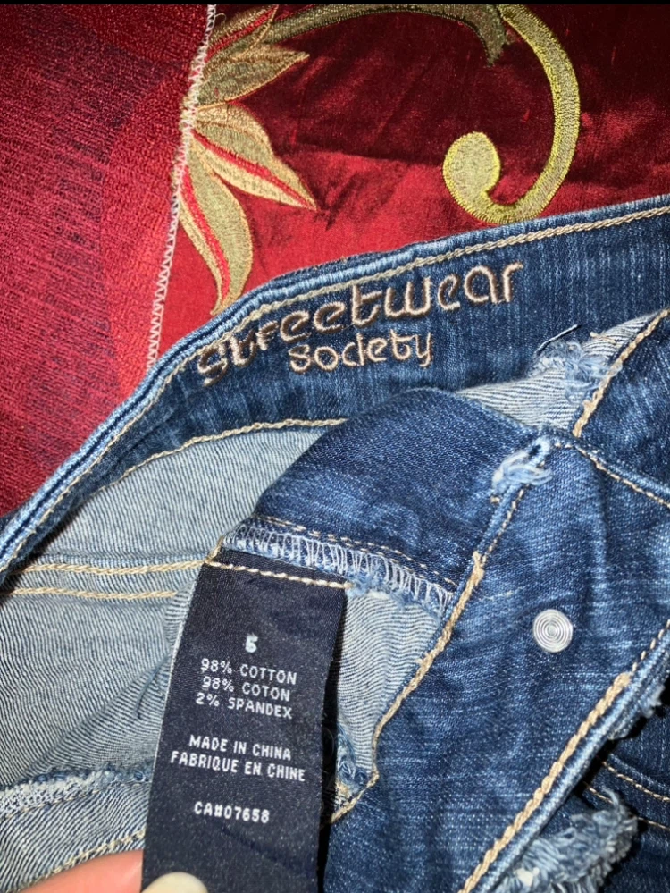 Streetwear Society Denim Cutoff Shorts Size 5 - photo 3