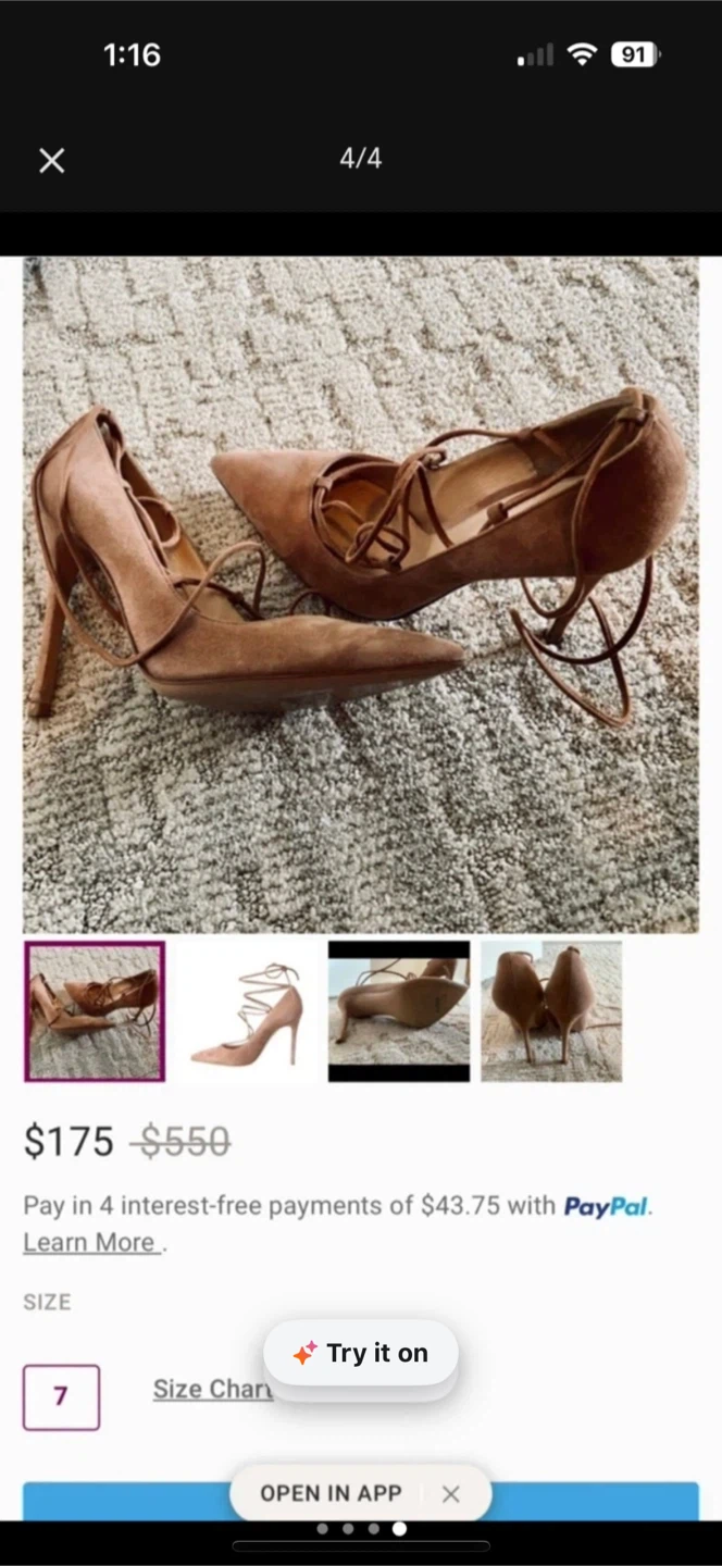 MUST GO‼️SIZE 7.5. Women's Suede Lace-Up Heels Size 7