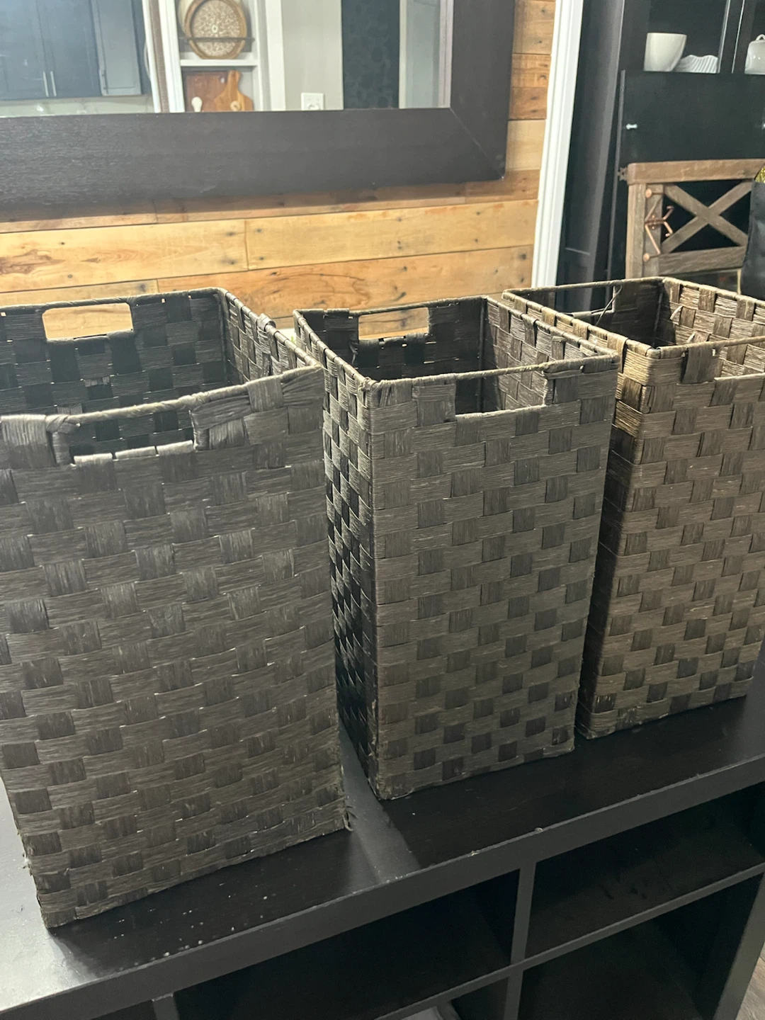 Woven Storage Baskets - Set of 3