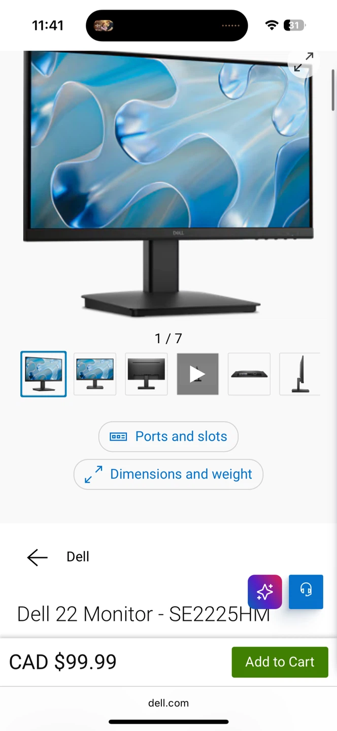 Brand new Dell 22 Monitor - SE2225HM