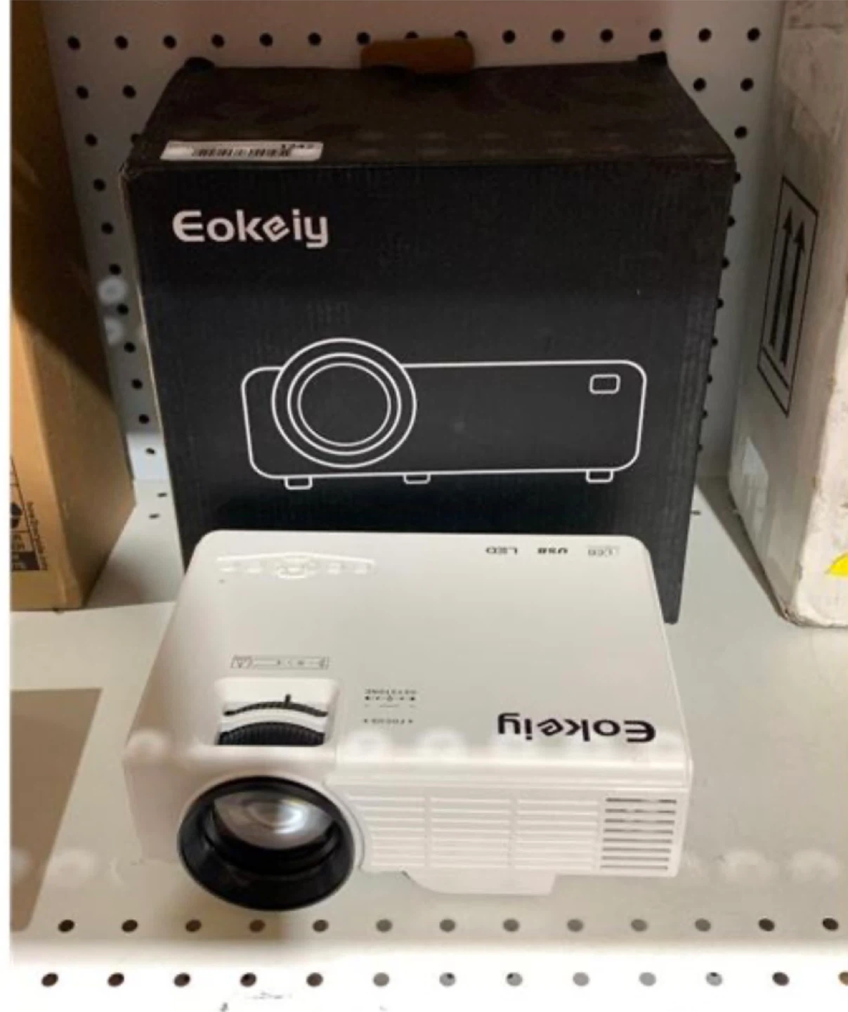 Eokeiy White Projector with HDMI, USB, TF and AV Ports