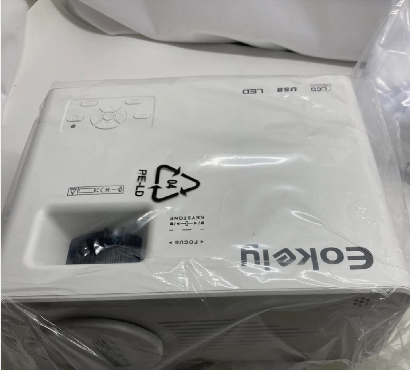 Eokeiy White Projector with HDMI, USB, TF and AV Ports - photo 5