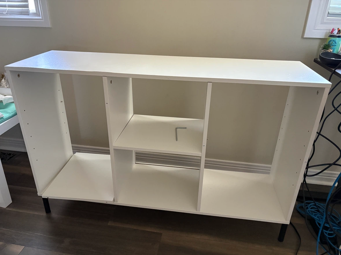 White Storage Shelf Unit - photo 2