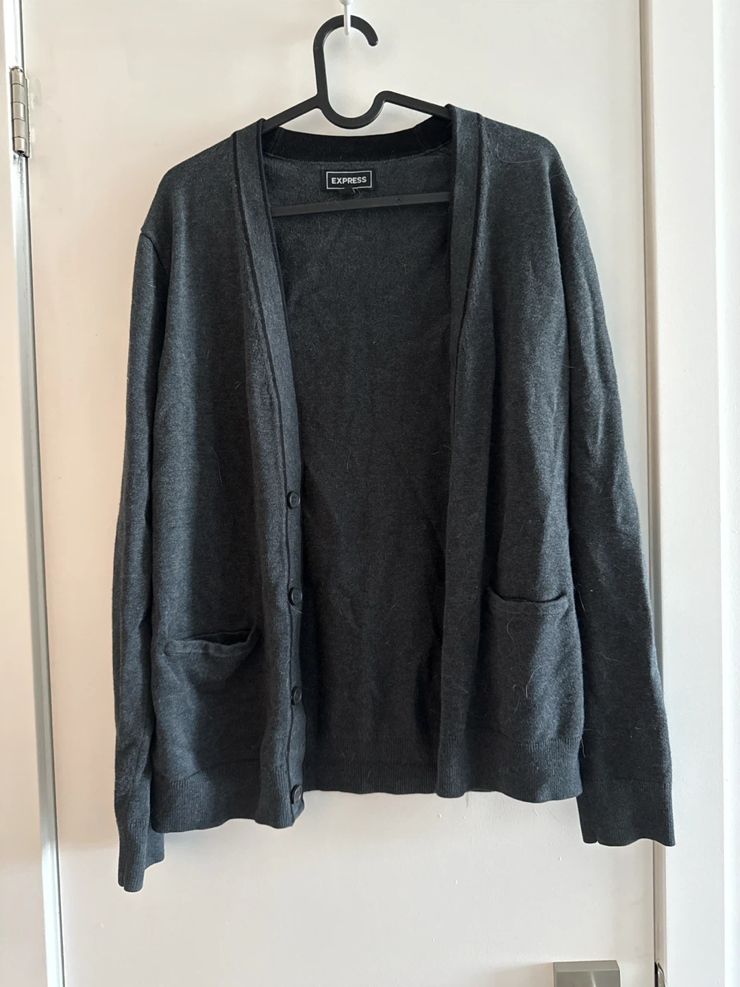 Express Cardigan Sweater - Charcoal Grey