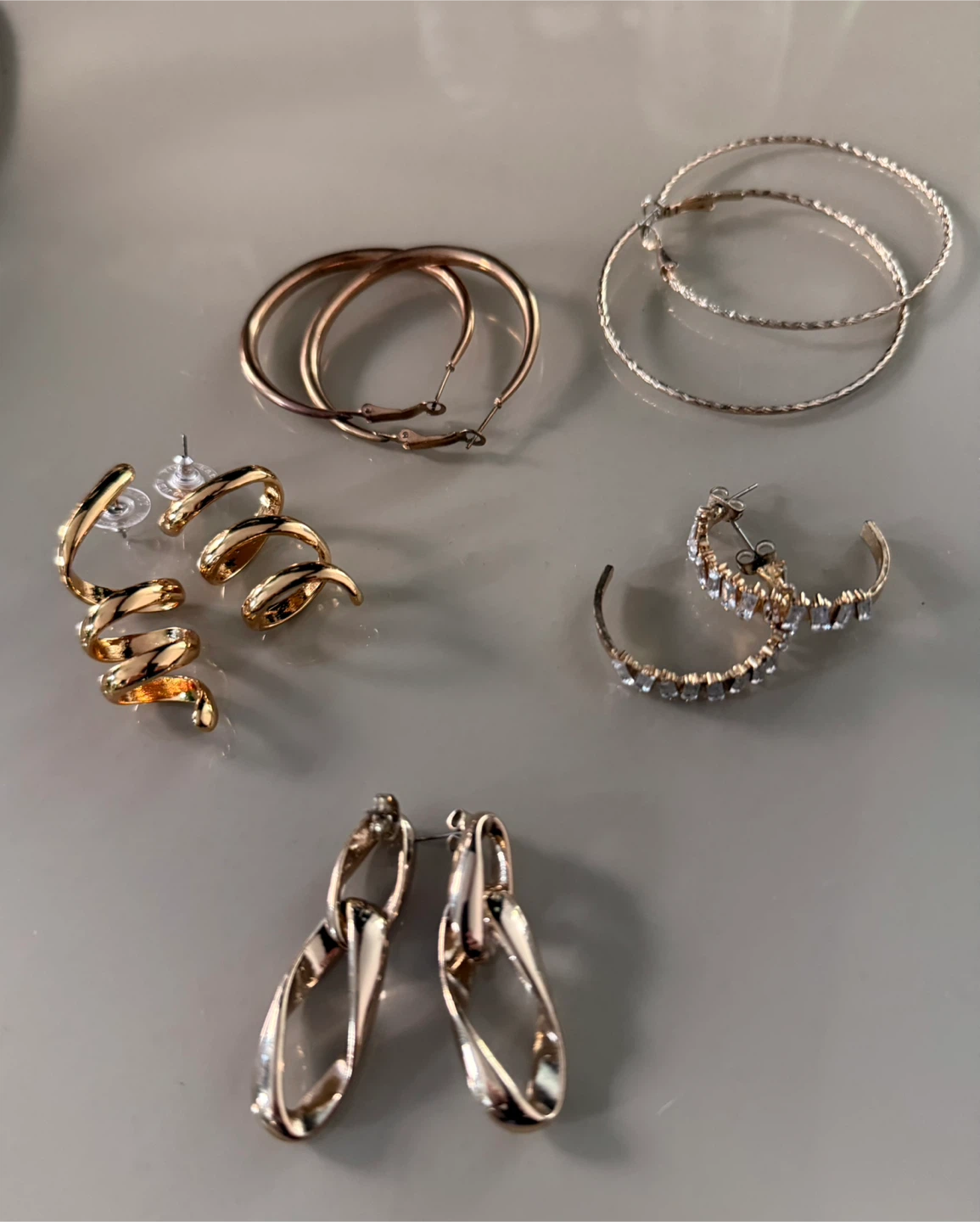 Assorted Hoop and Dangle Earrings Set