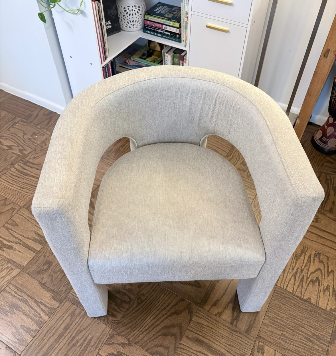 Natural  Upholstered Accent Modern Structural Armchair - photo 4