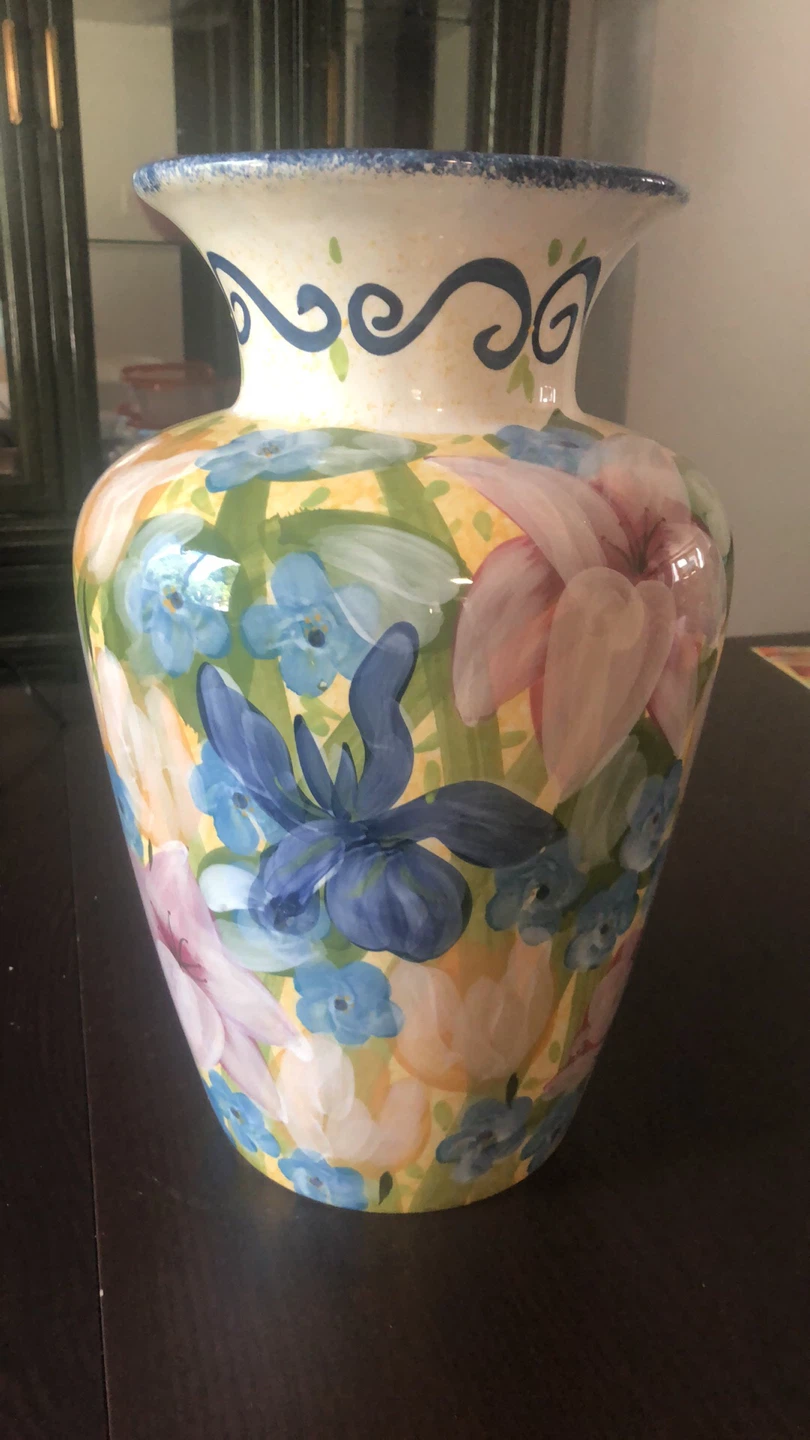 14” Certified International Lesal Studio Floral Vase - photo 4