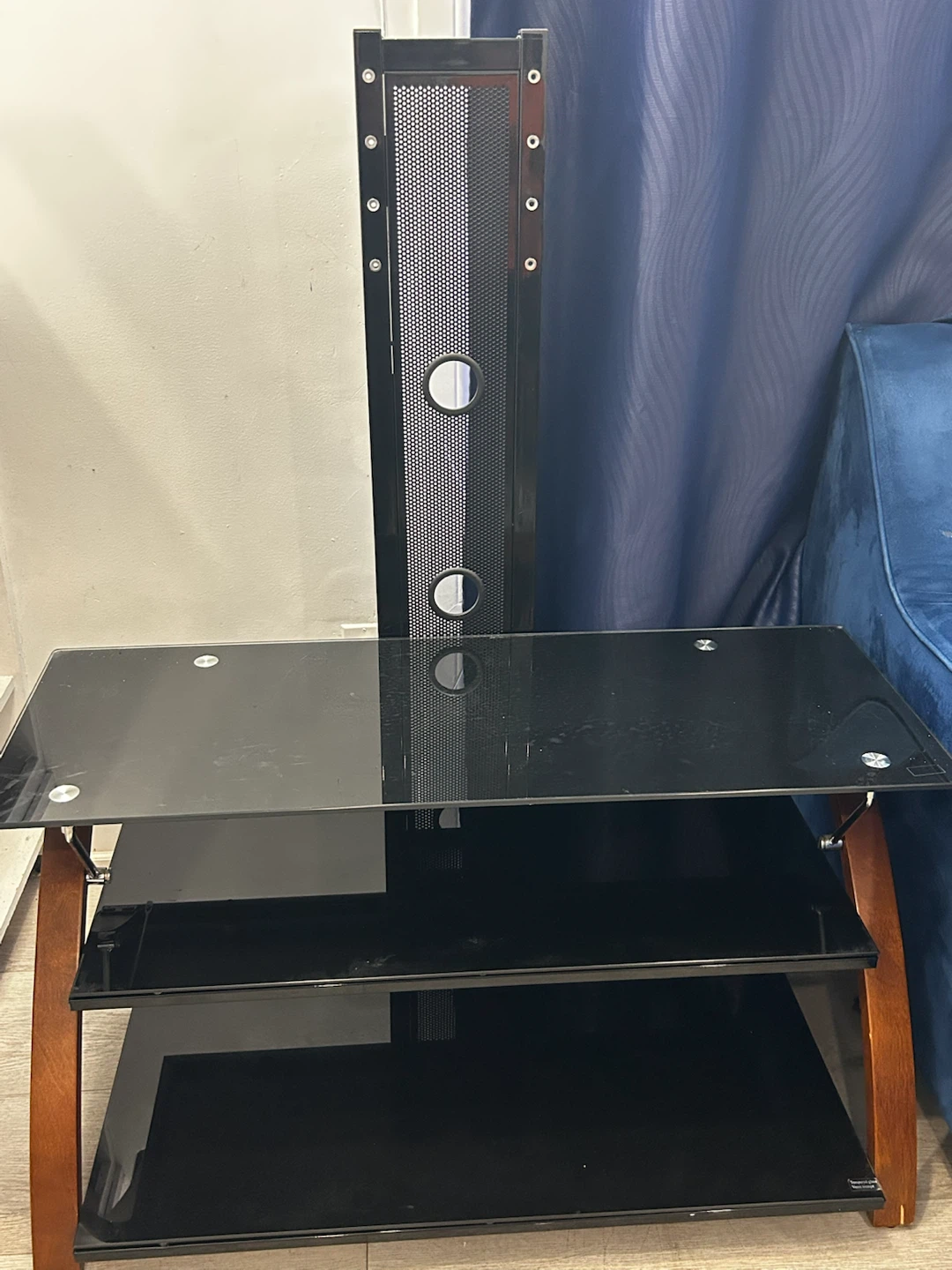Black Glass TV Stand - photo 4