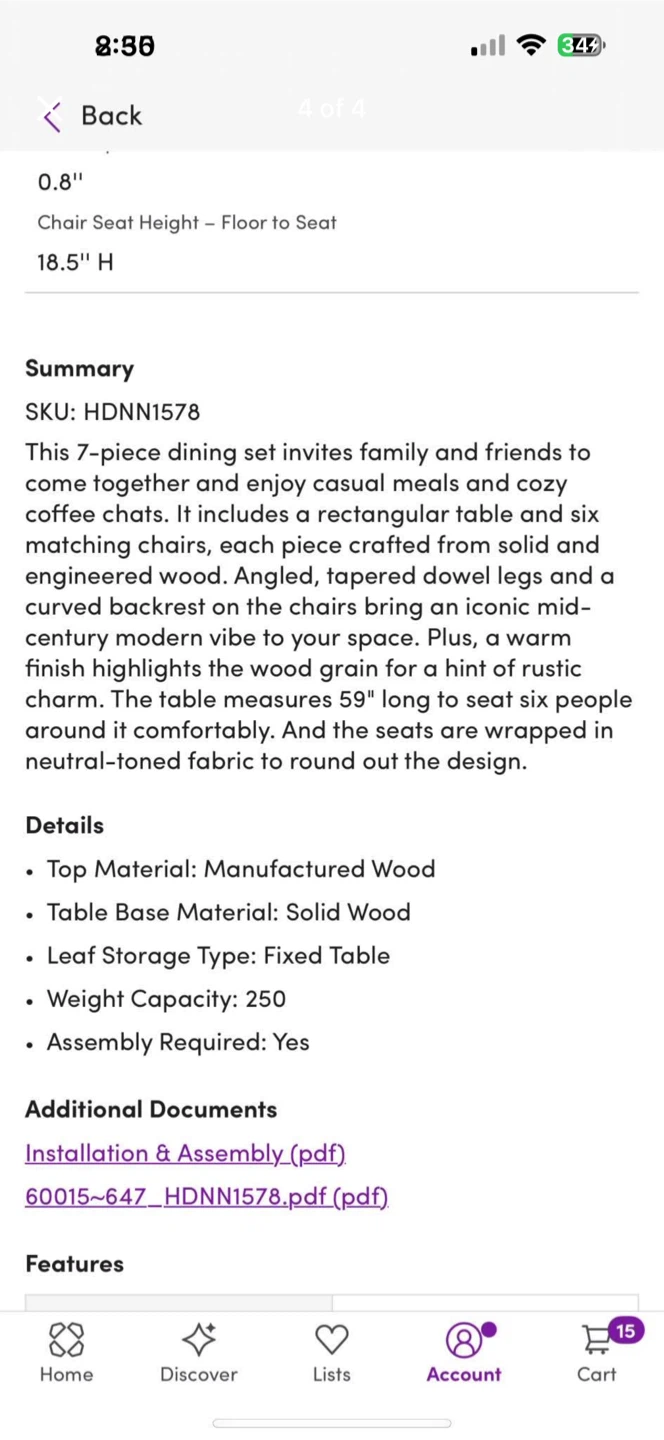 7-Piece Dining Set with 6 Chairs - photo 4