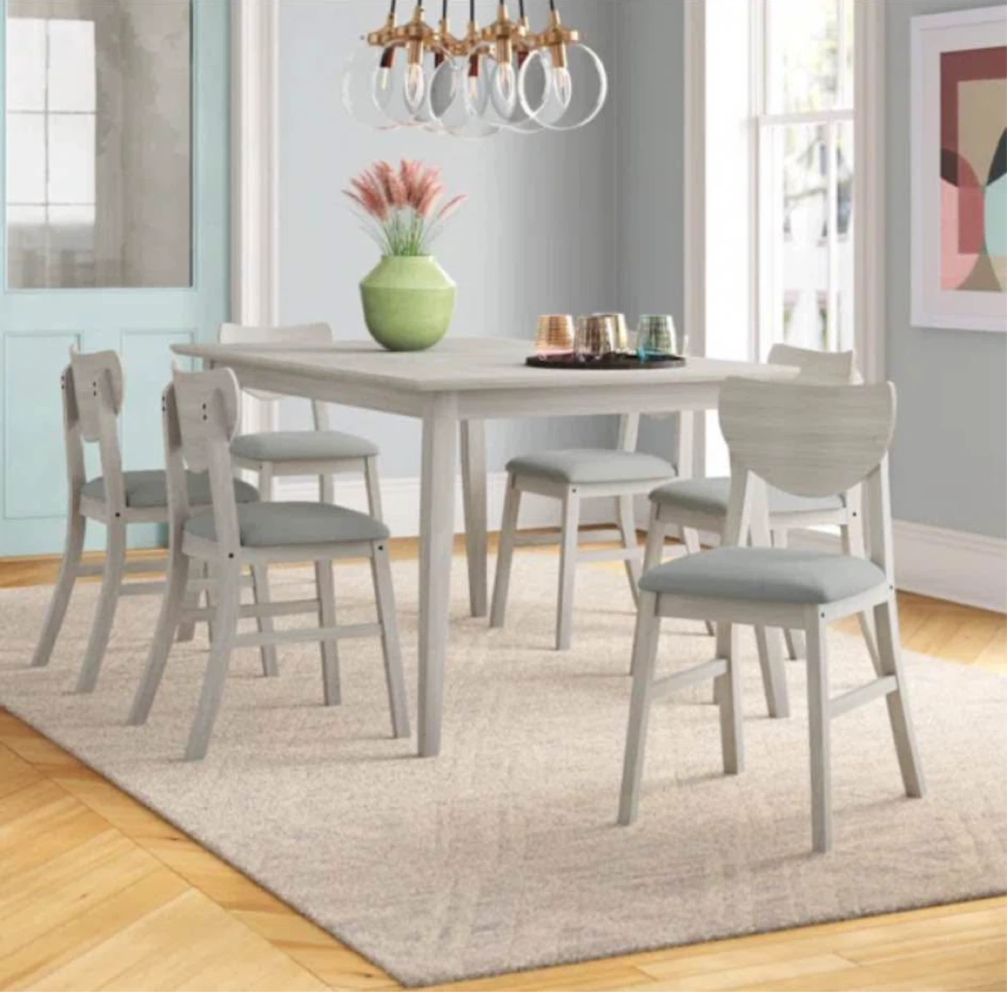 7-Piece Dining Set with 6 Chairs
