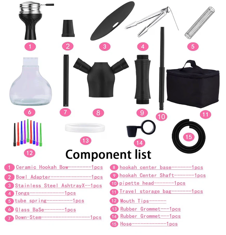Plogsee Hookah Portable Travel Set with Case - photo 5