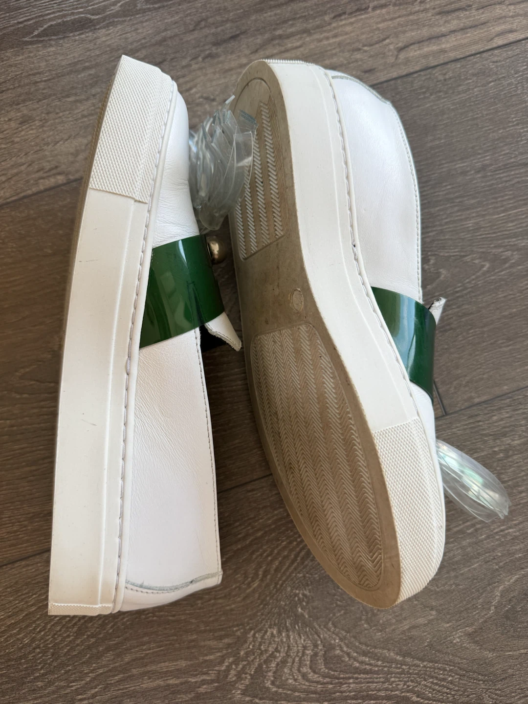 House of Holland White Leather Loafers Size 37 - photo 4