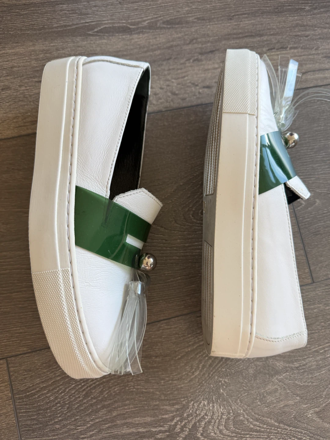House of Holland White Leather Loafers Size 37 - photo 5