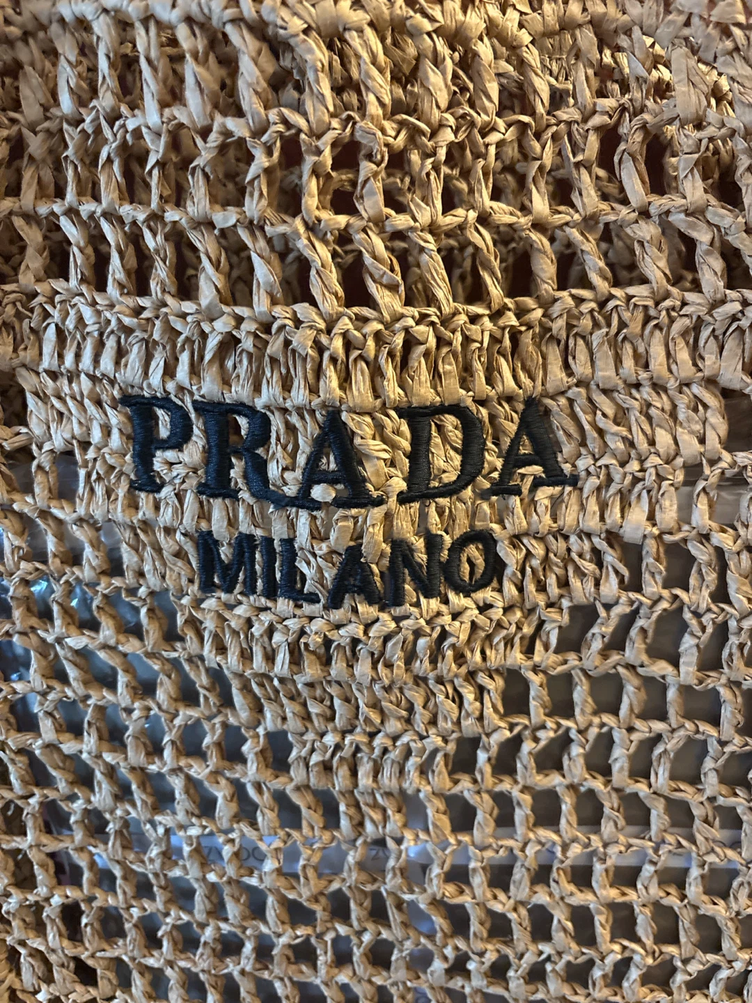 PRADA MILANO Woven Straw Tote Bag NEW - photo 2