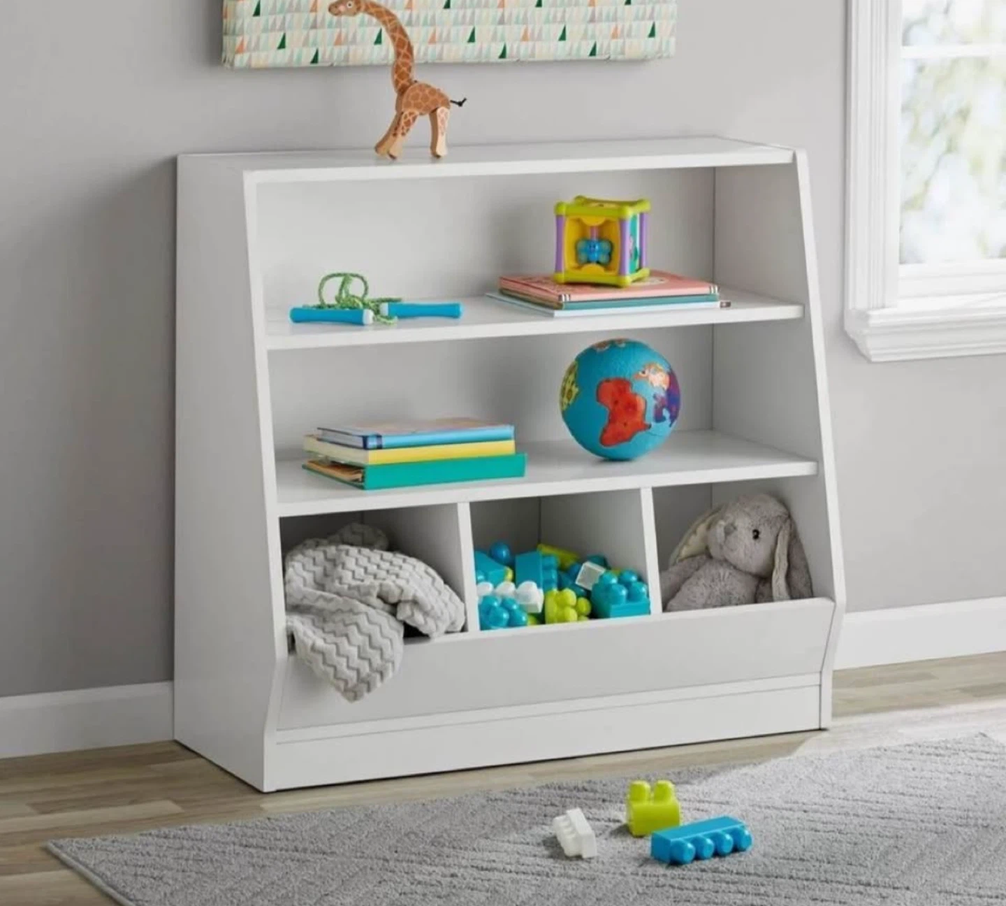 White Toy Organizer Bookshelf - photo 3