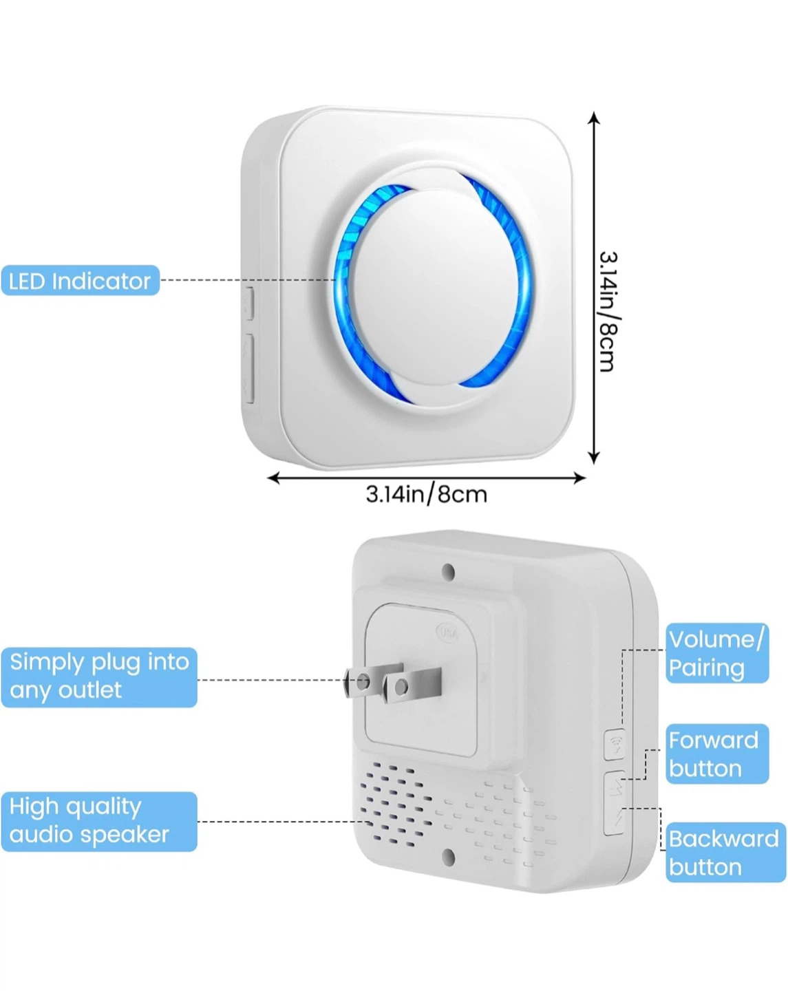 LUCKYDUO Smart Wireless Doorbell Chime DB1 - photo 2