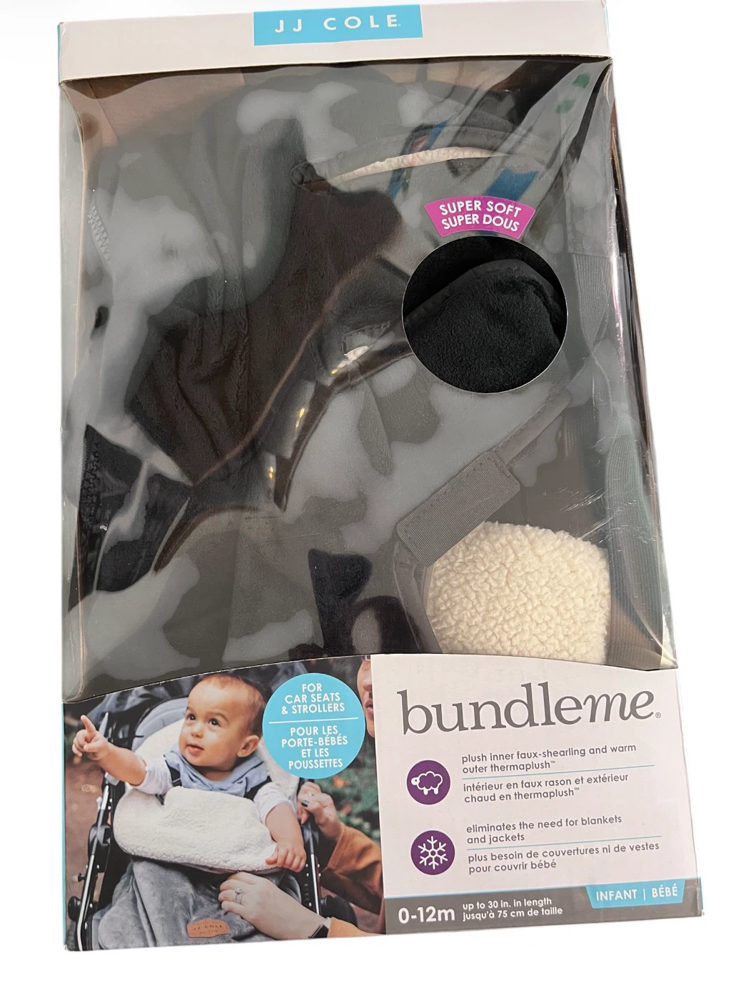 JJ Cole Bundleme Infant Car Seat & Stroller Cover – Black – New!