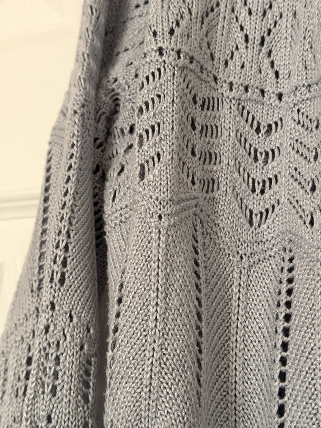 Grey Open Knit Cardigan small - photo 2