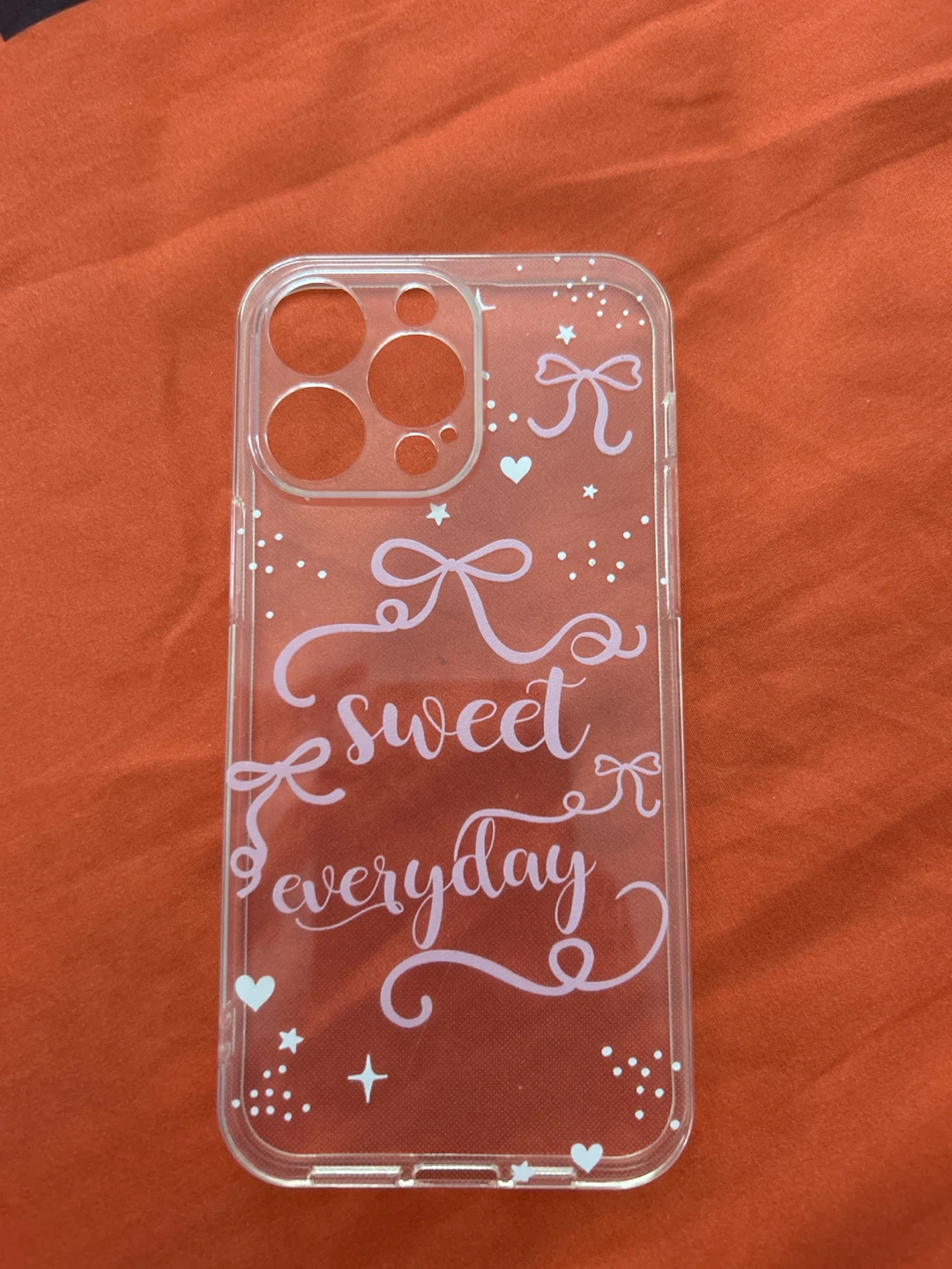 Clear "sweet everyday" Phone Case