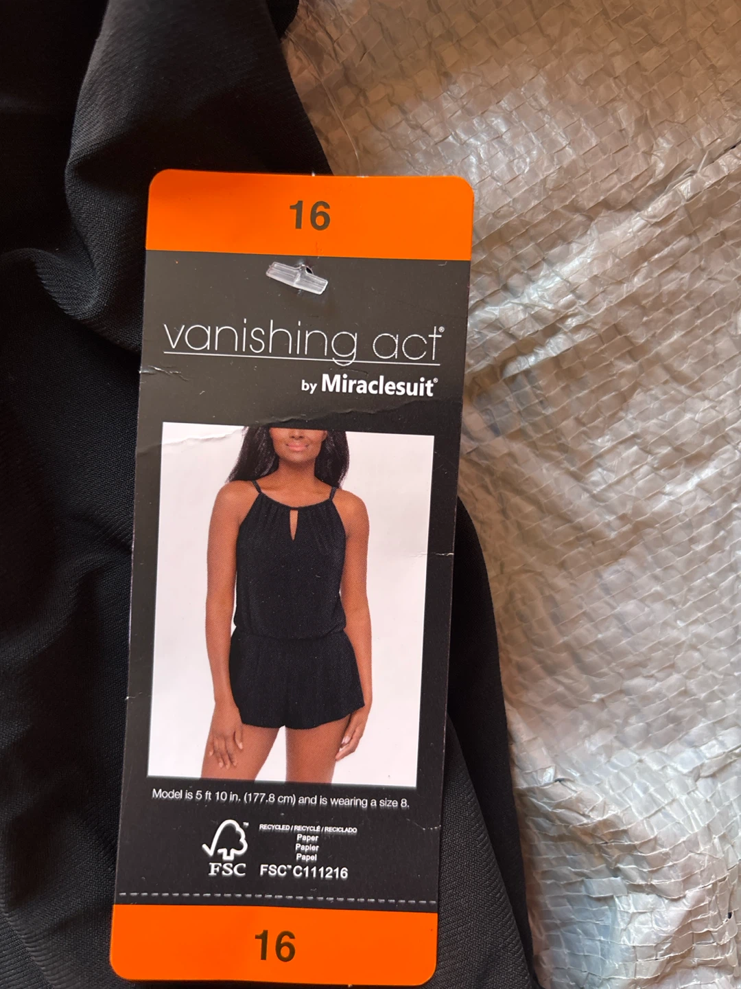Miraclesuit Vanishing Act Black Romper Size 16 - photo 2