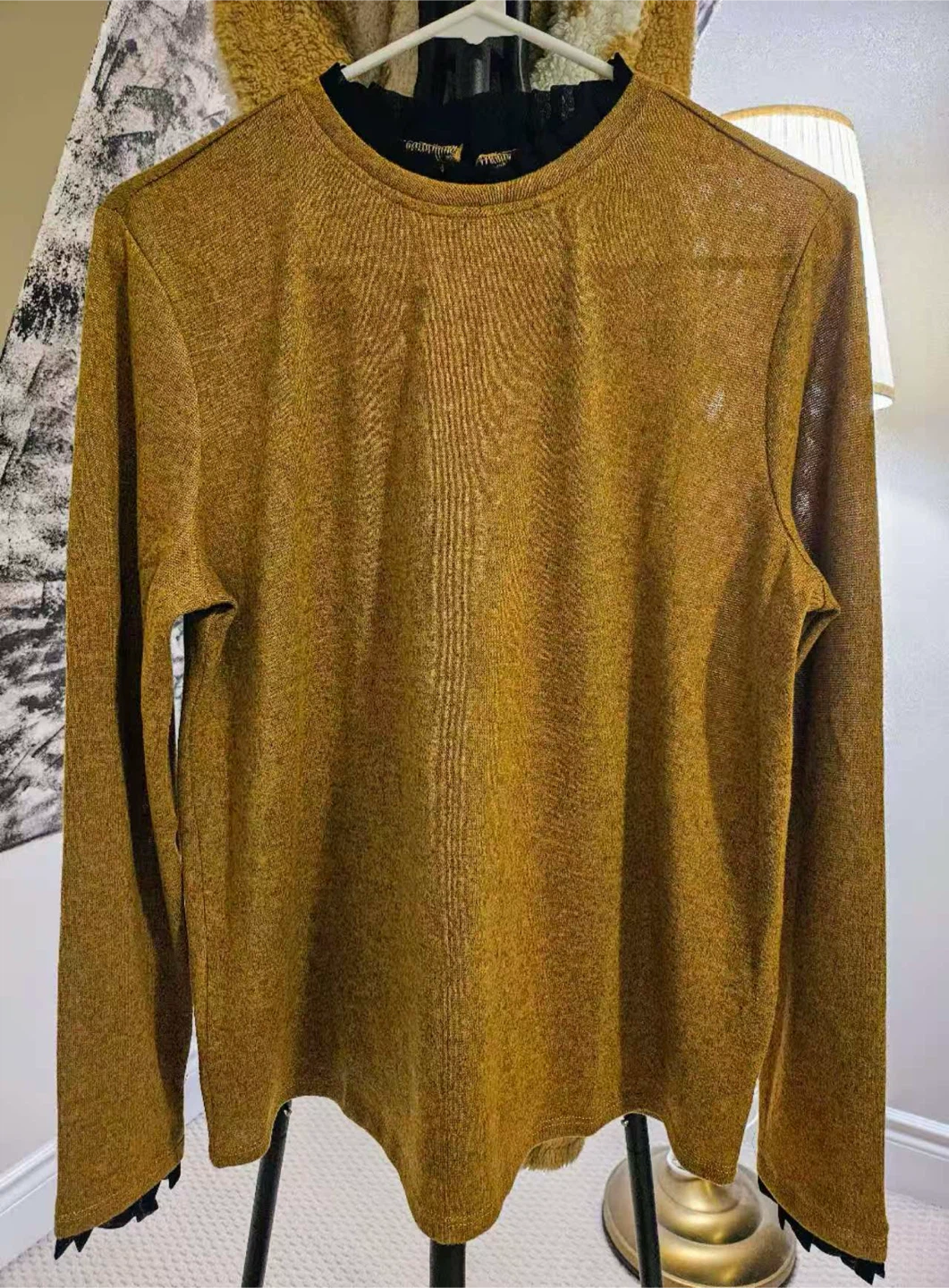 SUZY Women's Mustard Long Sleeve Top - NEED TO SELL EVERYTHING