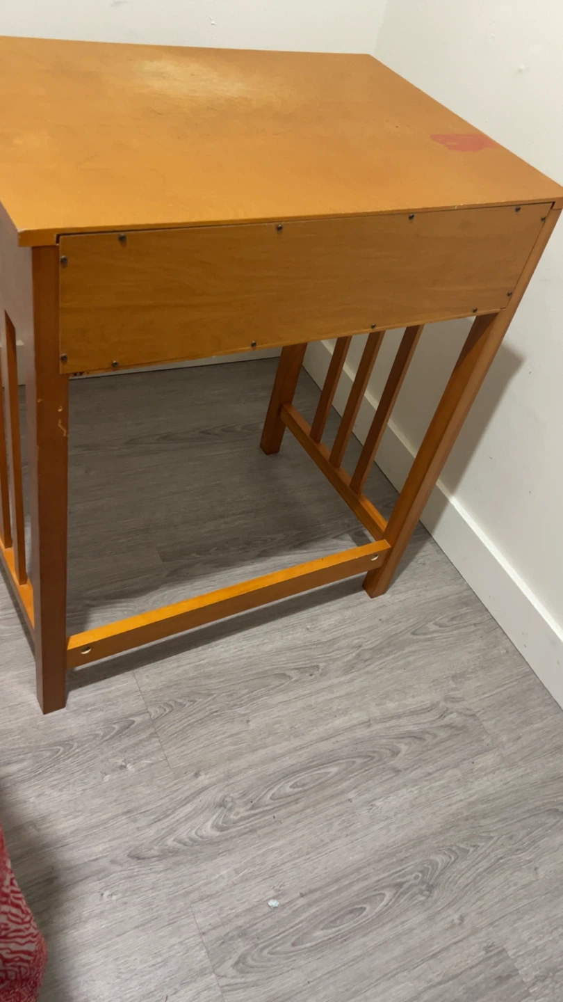 Wooden writing desk with drawer