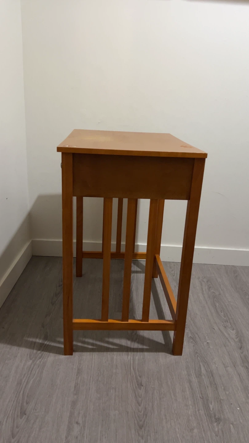 Wooden writing desk with drawer - photo 2