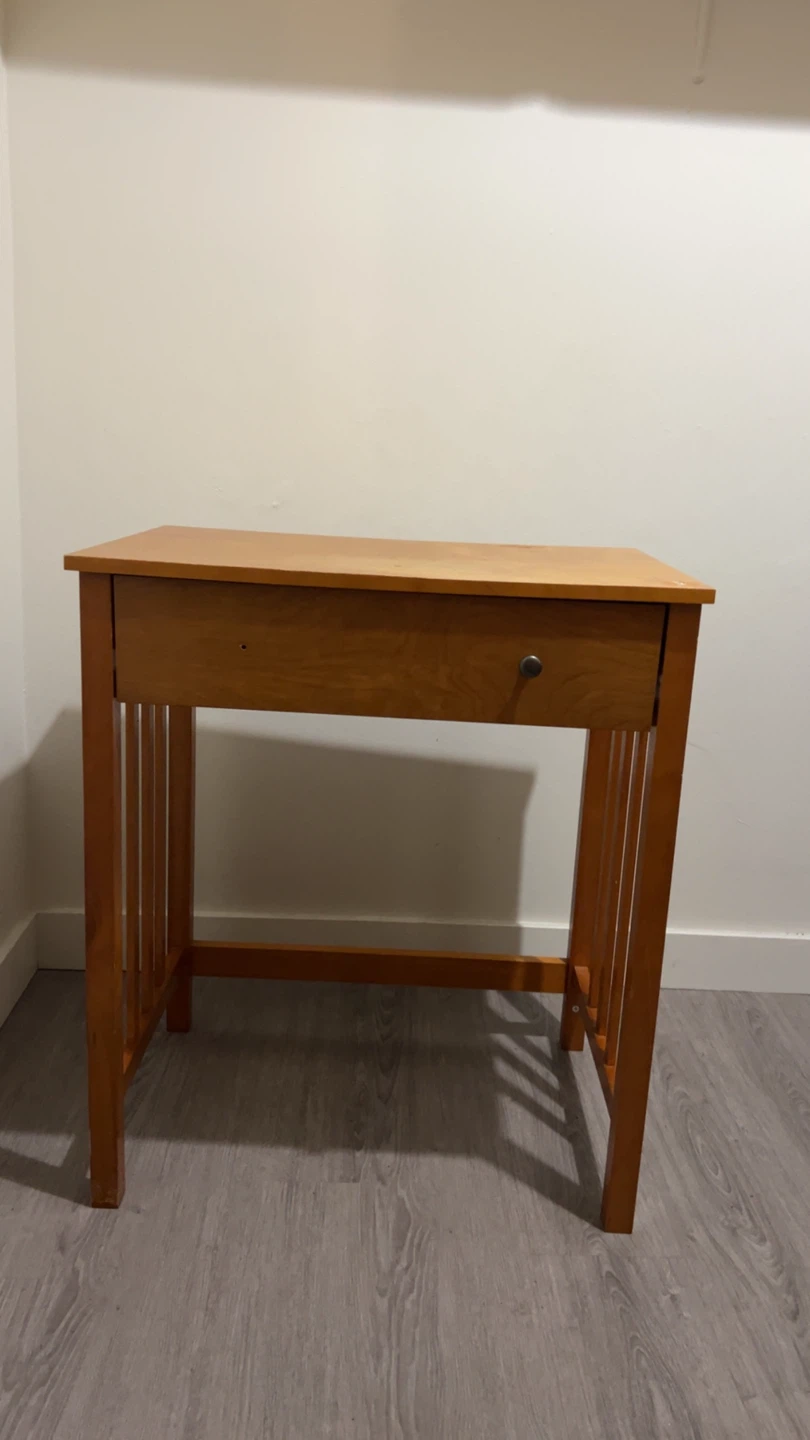 Wooden writing desk with drawer - photo 4