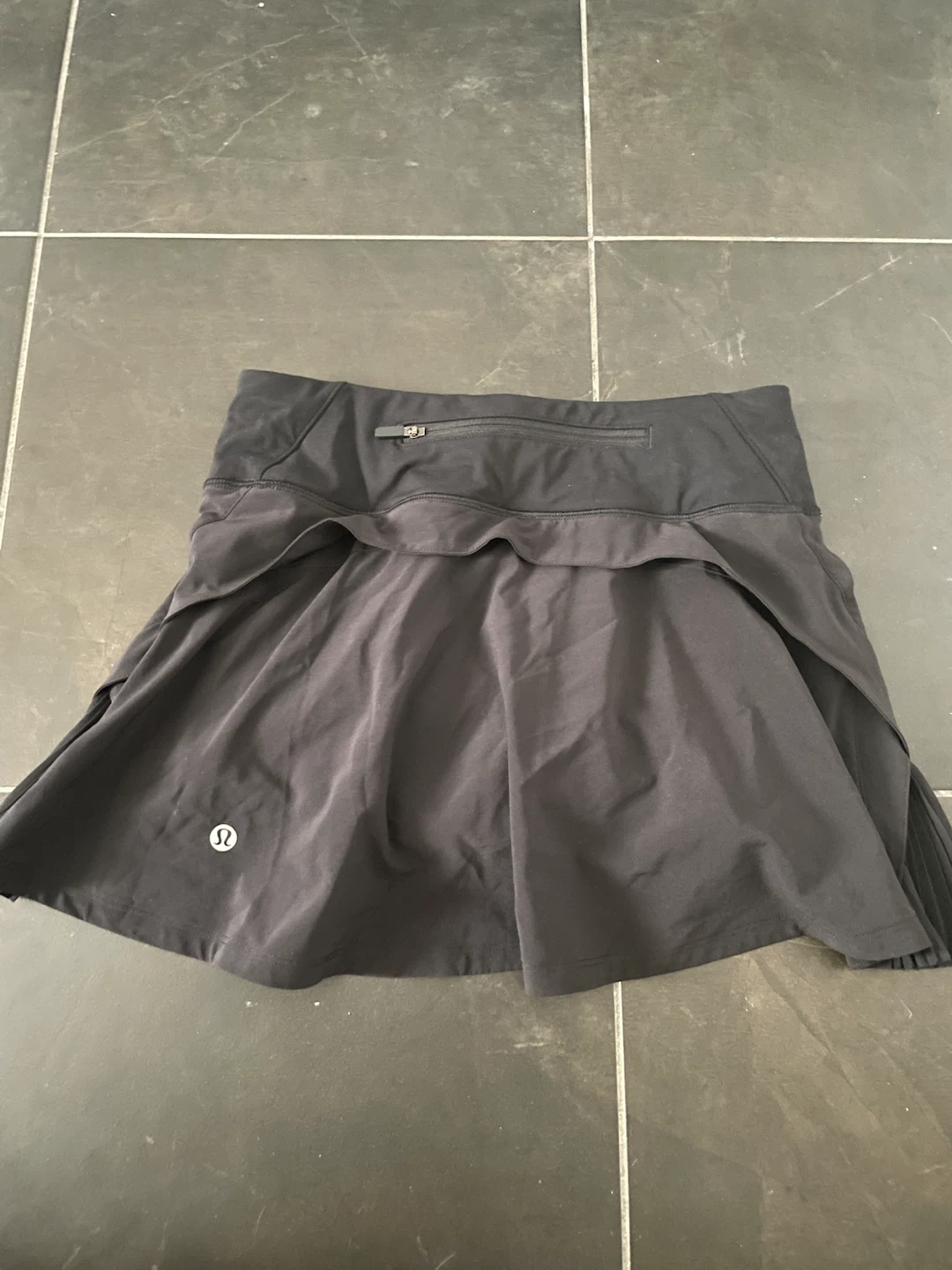 Lululemon Black Pleated Tennis Skirt with Shorts built in