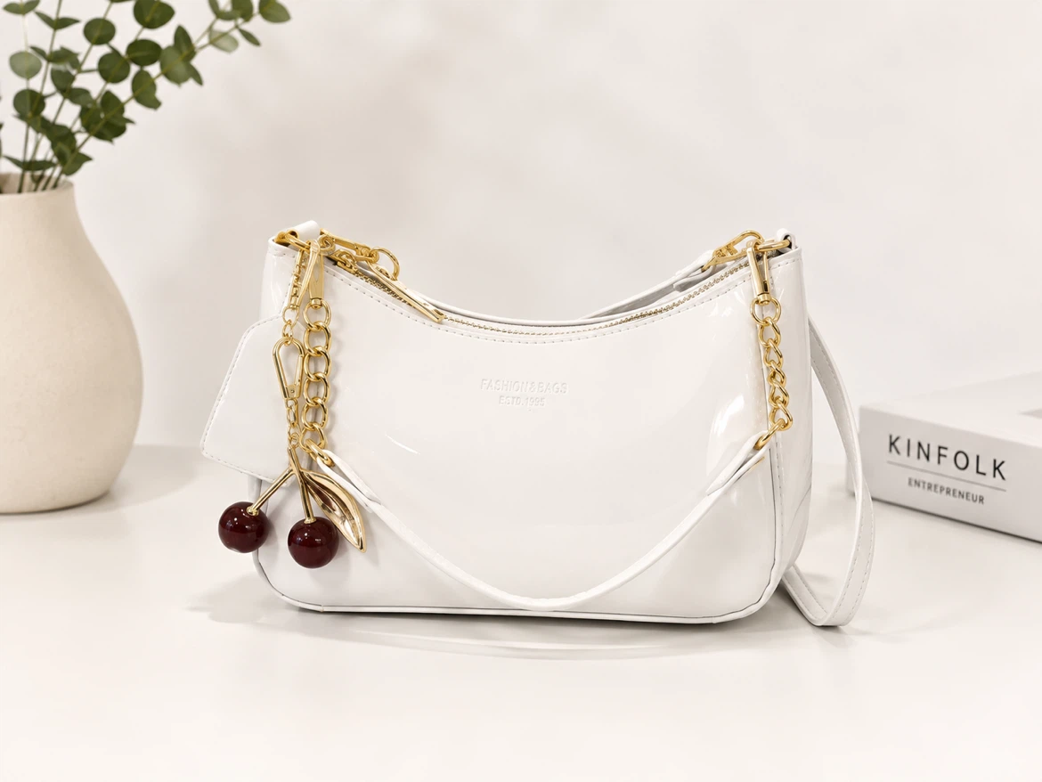 Fashion & Bags Patent Leather Shoulder Bag