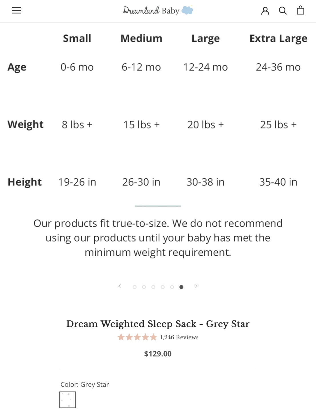 Dreamland Baby Weighted Sleep Sack - Grey Star - photo 5