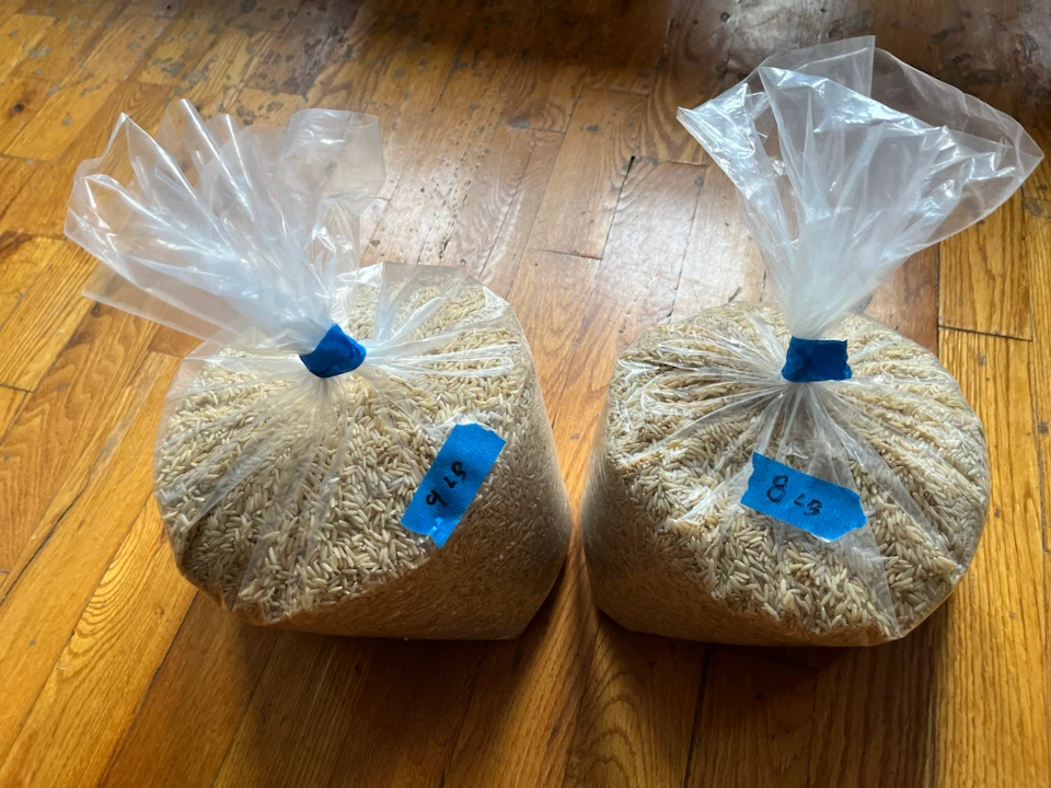 2 Bags of Lundberg Organic Long Grain Brown Rice - 8lb & 9lb
