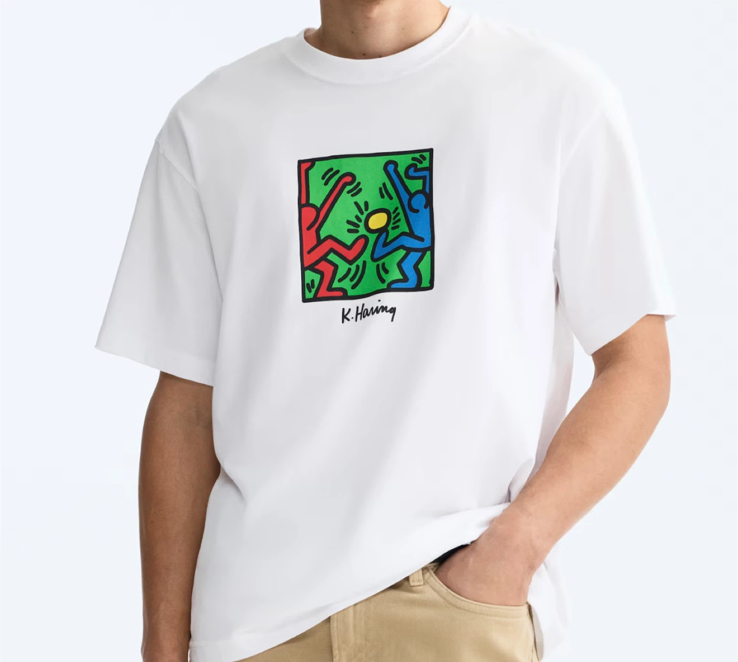 H&M Relaxed Fit Keith Haring Graphic T-Shirt