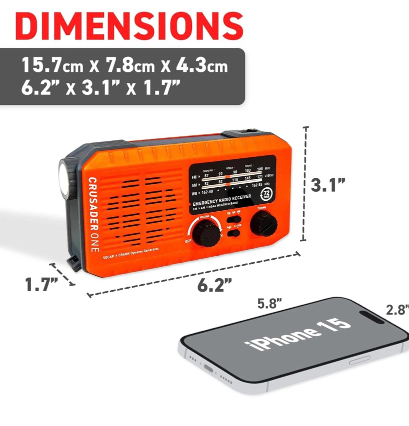 New Solar Power Bank, Radio, Emergency Light Crusader One - photo 5