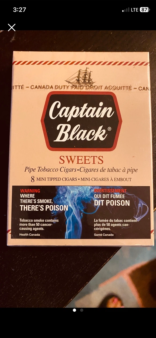 Captain Black Sweets Pipe Tobacco Cigars - 8 Mini Tipped Cigars