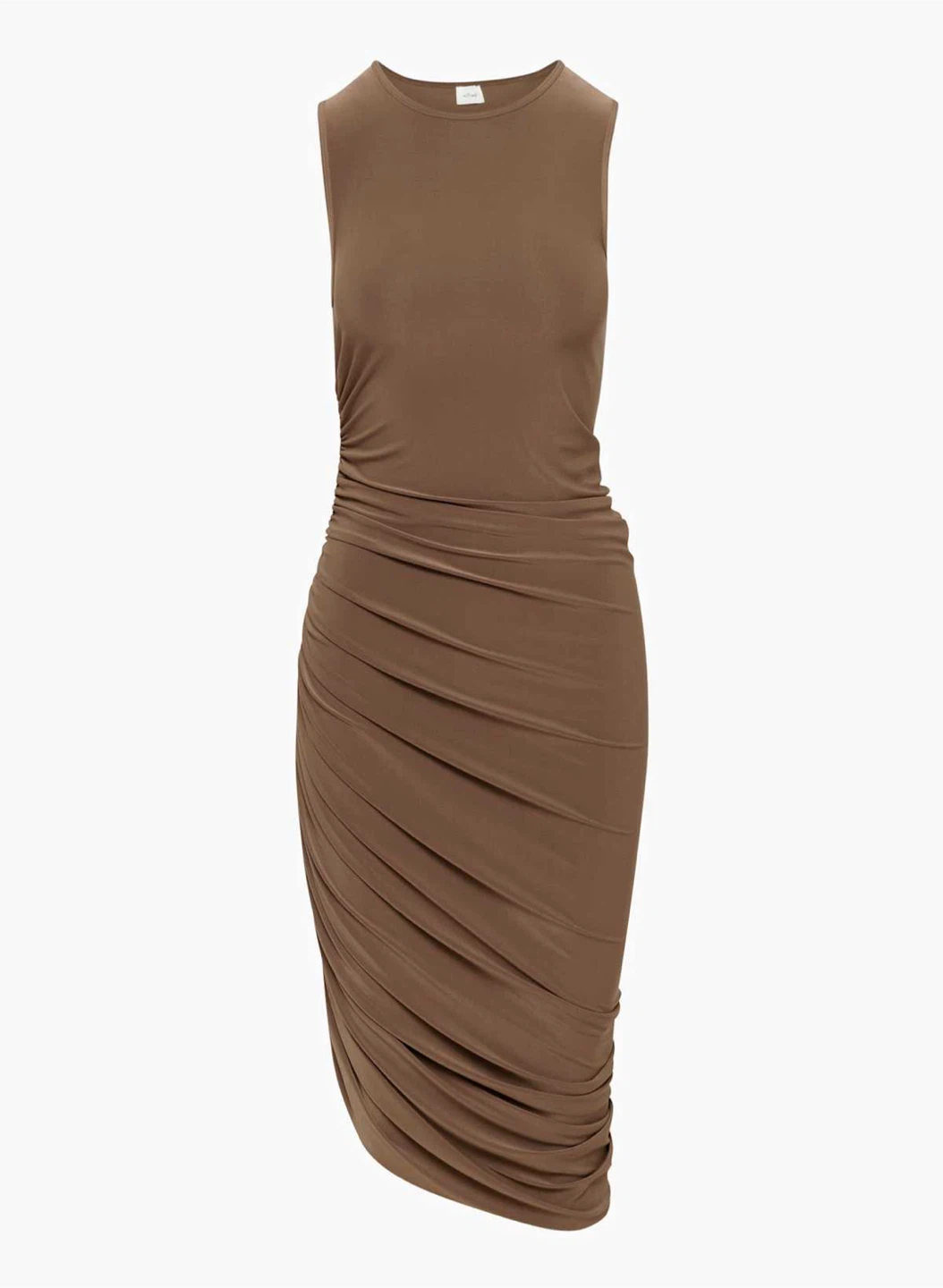 Wilfred Sleeveless Ruched Dress - Brown