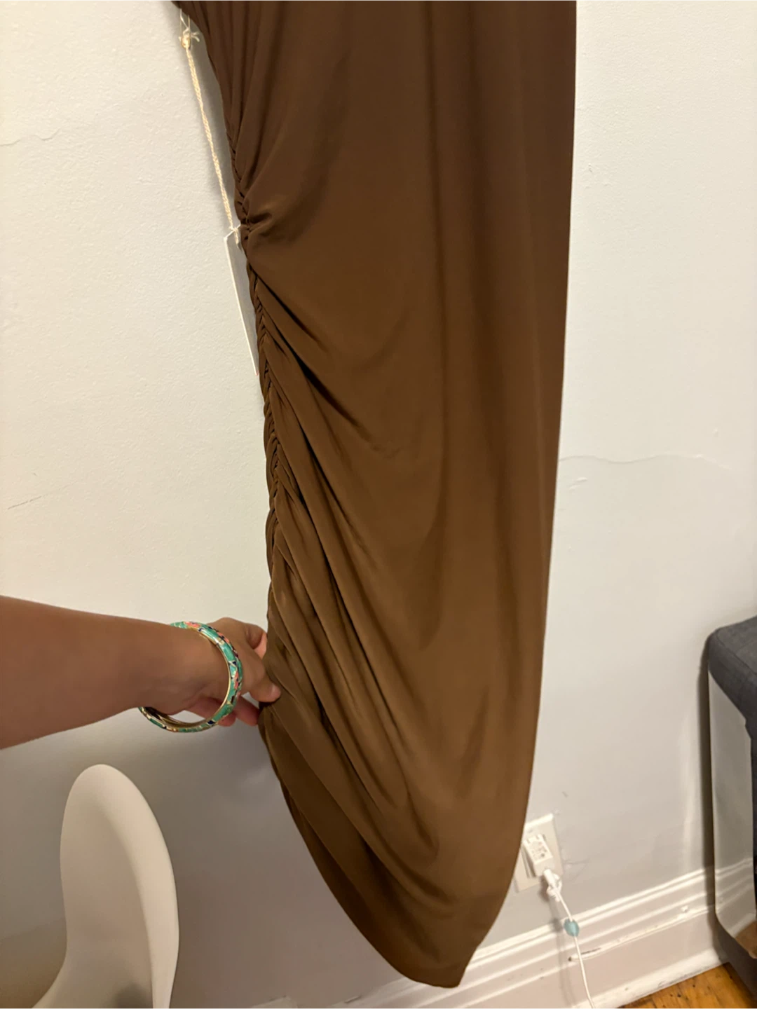 Wilfred Sleeveless Ruched Dress - Brown - photo 4